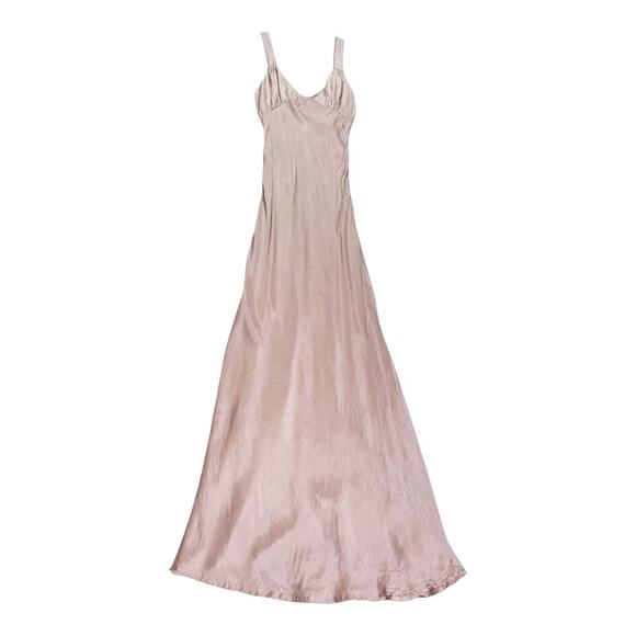 Dissh Pink Beige Bias Cut Maxi Dress Size 6 AU 2 US - Picture 1 of 5